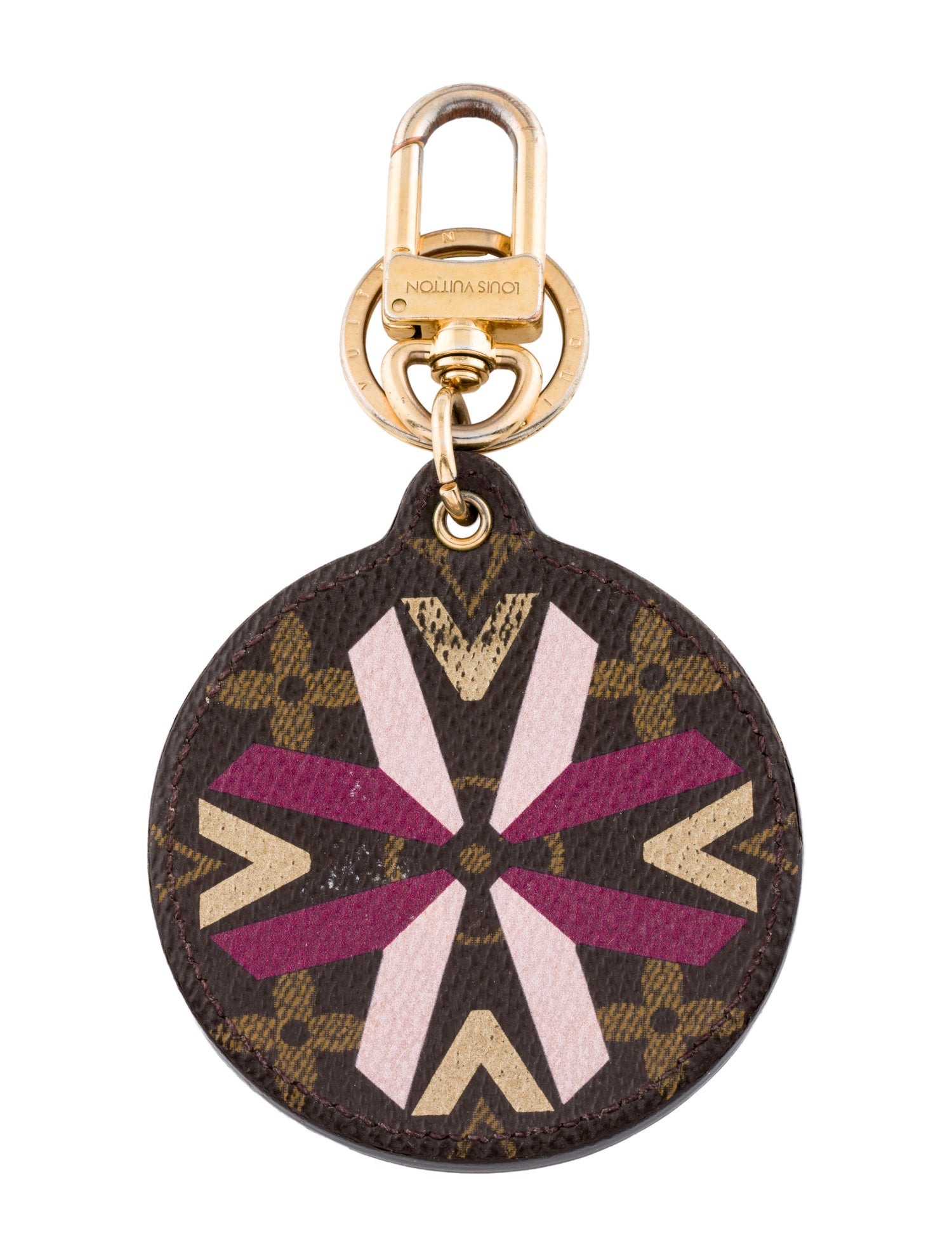 Louis Vuitton Monogram Illustre Multi V Key Holder and Bag Charm
