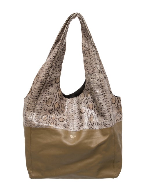 Celine Leather Cabas Hobo