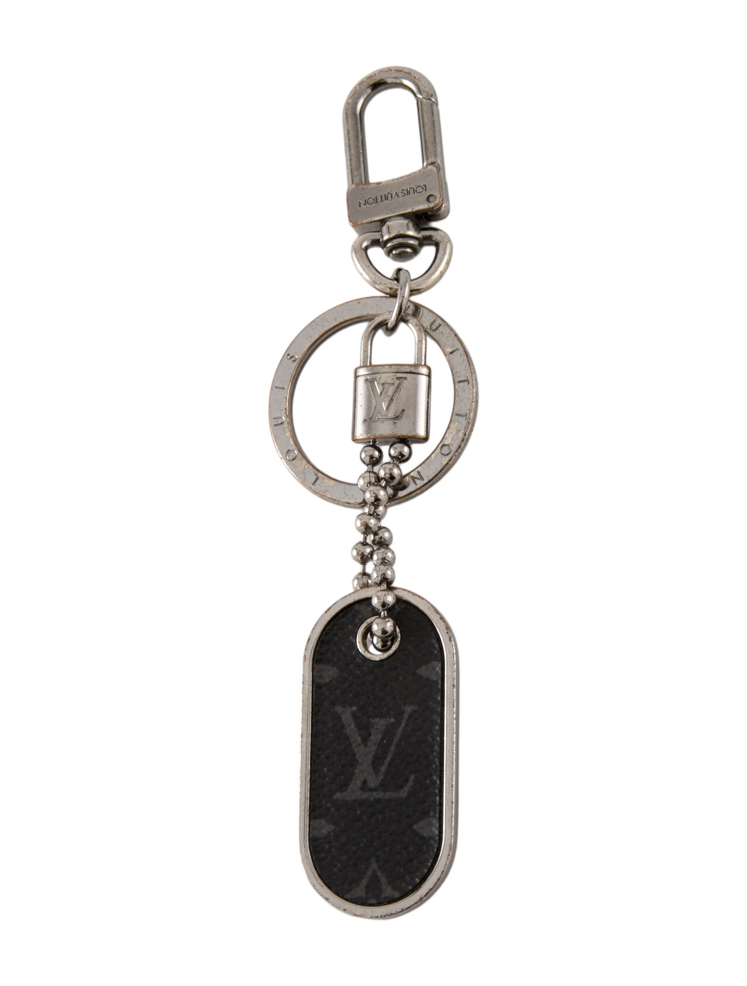 Louis Vuitton 2019 Monogram Eclipse ID Tag Key Holder