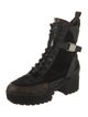 Louis Vuitton Monogram Pattern Suede Combat Boots