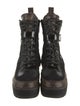 Louis Vuitton Monogram Pattern Suede Combat Boots