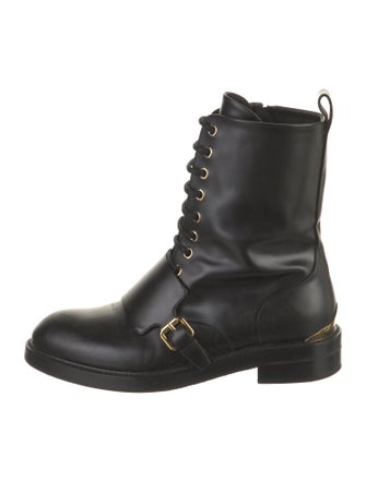 Louis Vuitton LV Monogram Leather Combat Boots