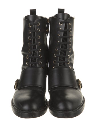 Louis Vuitton LV Monogram Leather Combat Boots