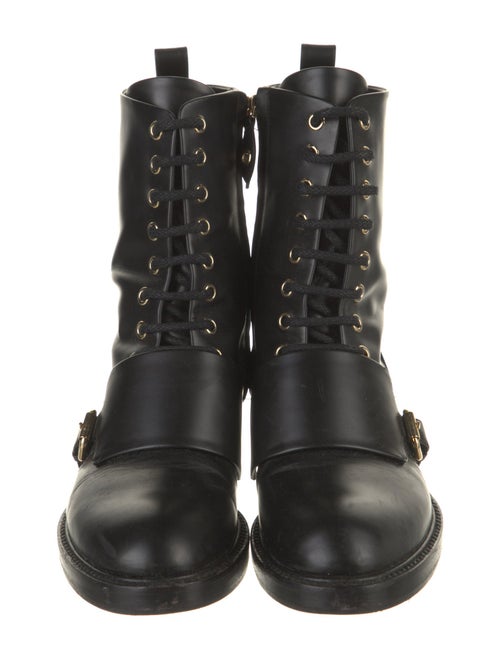 Louis Vuitton LV Monogram Leather Combat Boots