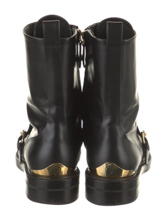 Louis Vuitton LV Monogram Leather Combat Boots