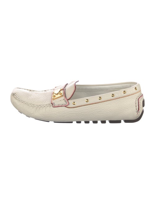 Louis Vuitton Leather Studded Accents Loafers