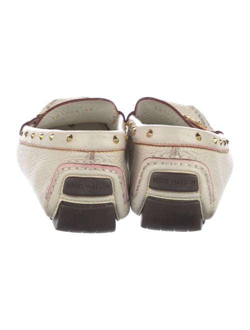 Louis Vuitton Leather Studded Accents Loafers