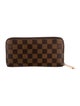 Louis Vuitton Damier Ebene Pattern Coated Canvas Zippy Wallet