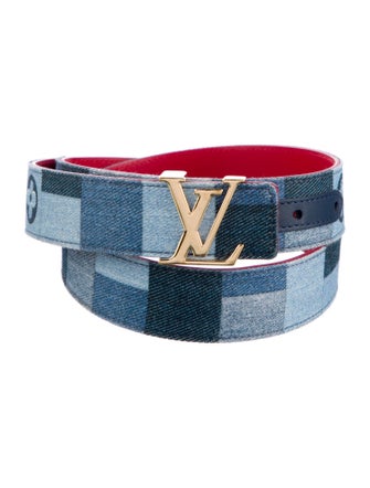 Louis Vuitton 2019 Denim Damier Patchwork Belt