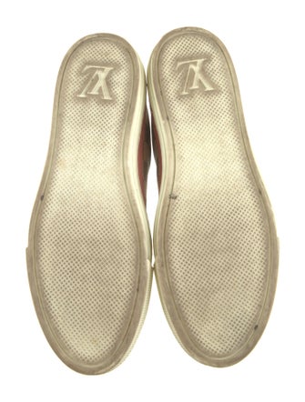 Louis Vuitton Damier Azur Pattern Leather Trim Embellishment Sneakers