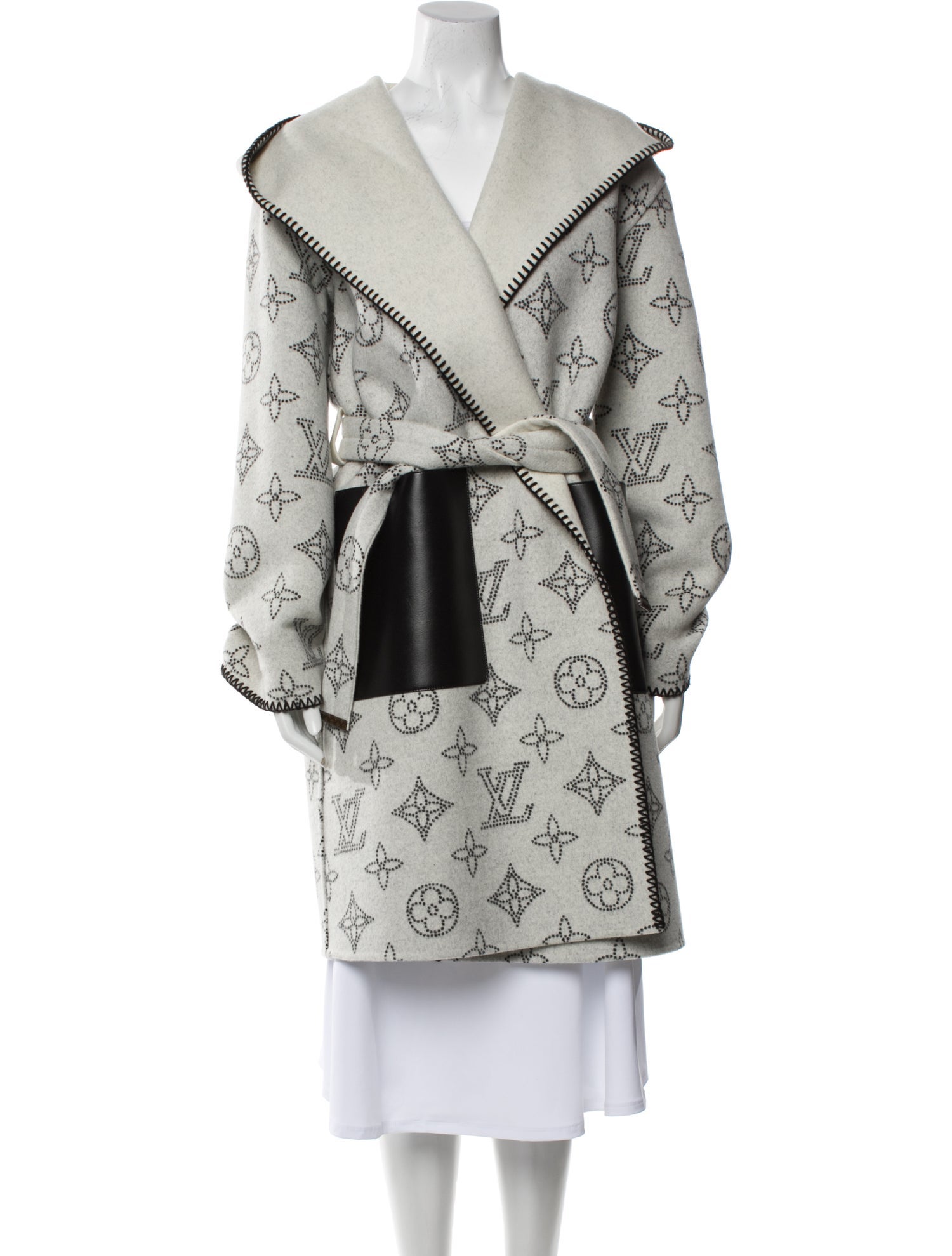 Louis Vuitton 2023 Louis Vuitton Jacquard Double-sided Coat Evening Jacket w/ Tags