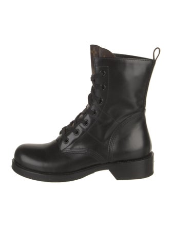 Louis Vuitton LV Monogram Leather Combat Boots