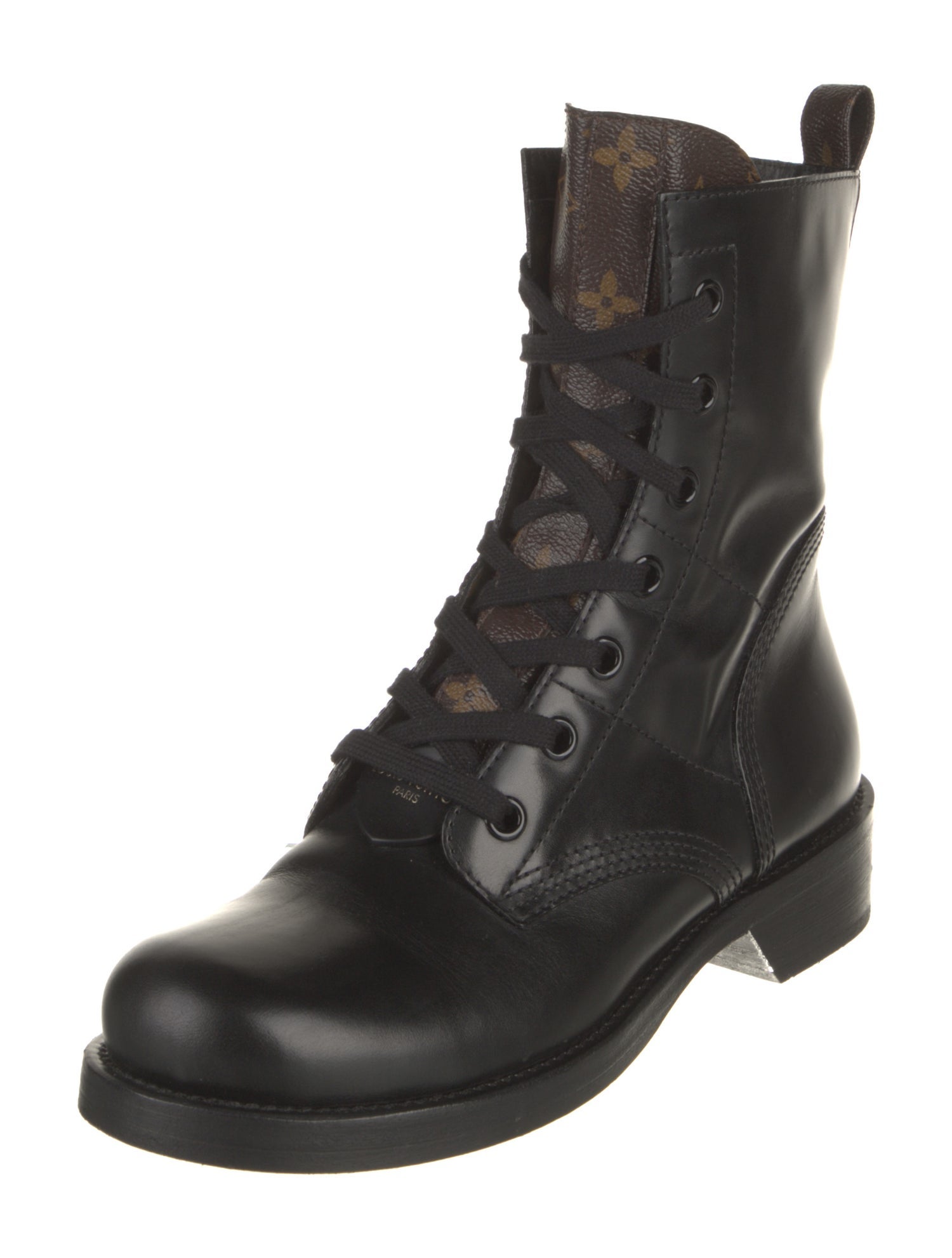 Louis Vuitton LV Monogram Leather Combat Boots