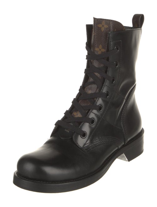 Louis Vuitton LV Monogram Leather Combat Boots