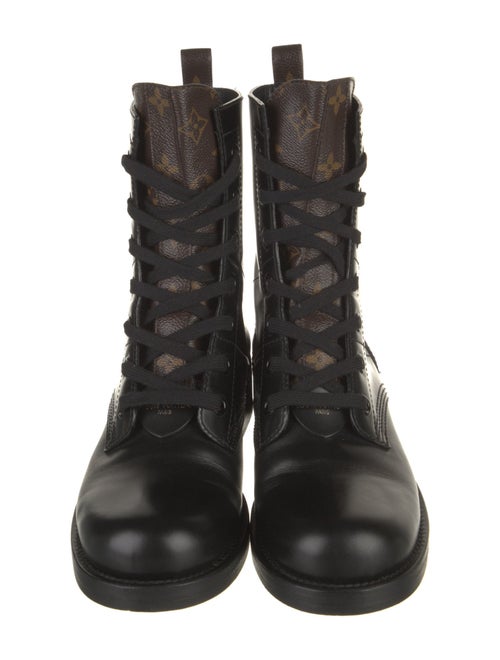Louis Vuitton LV Monogram Leather Combat Boots