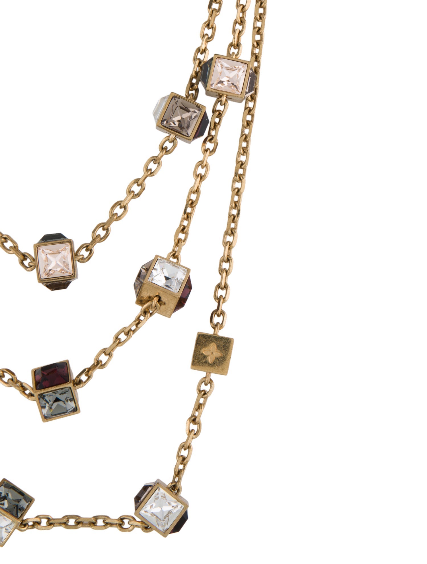 Louis Vuitton Crystal Gamble Multistrand Necklace