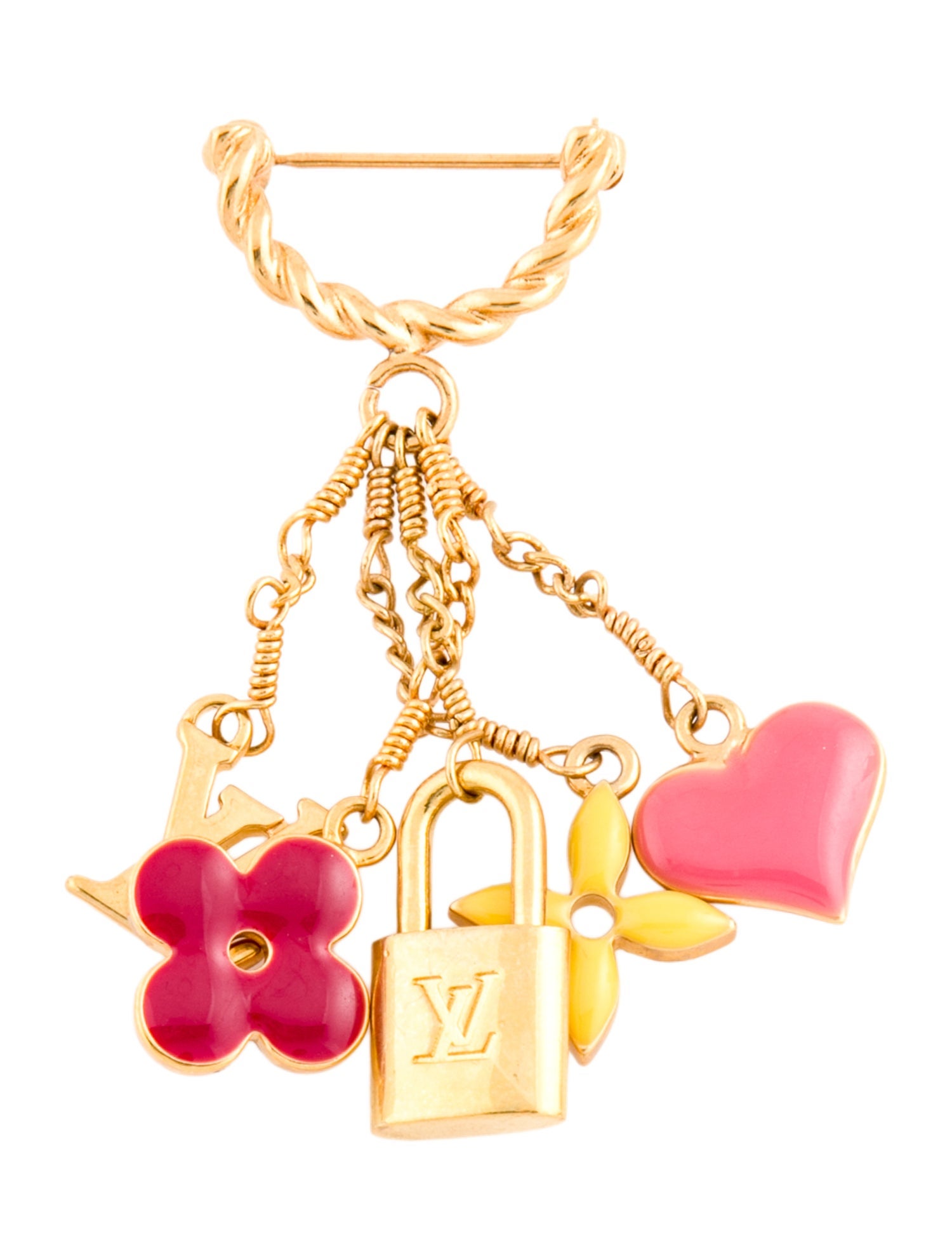 Louis Vuitton Enamel Sweet Monogram Brooch