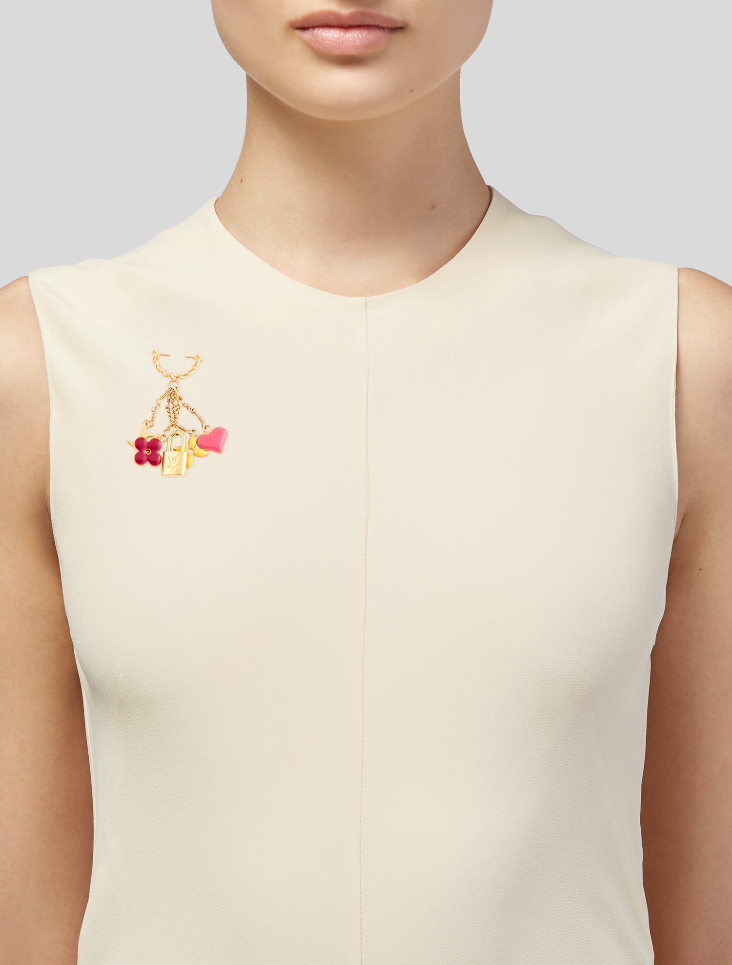 Louis Vuitton Enamel Sweet Monogram Brooch