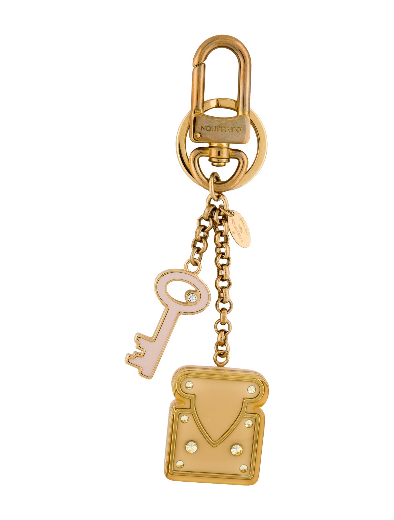 Louis Vuitton Pushlock Lock Key Holder and Bag Charm