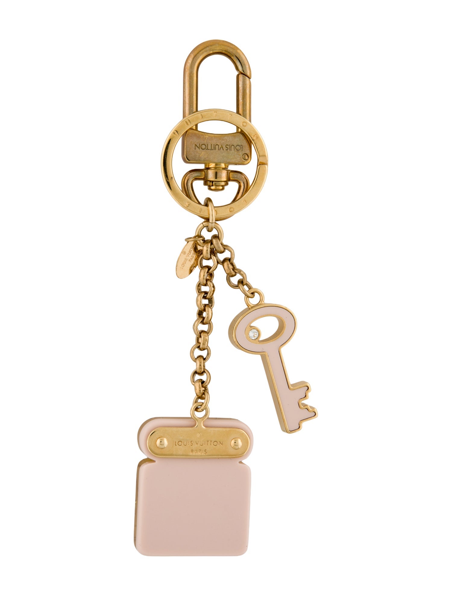 Louis Vuitton Pushlock Lock Key Holder and Bag Charm