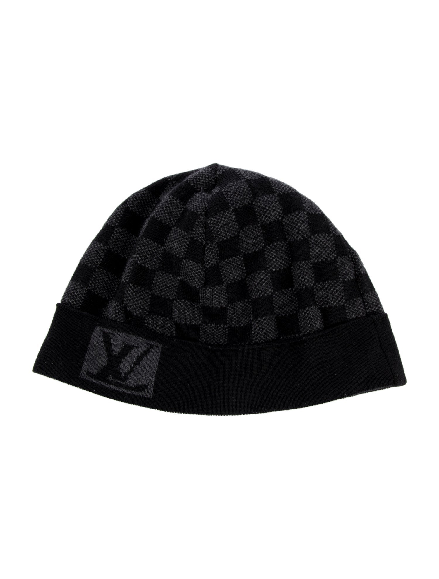 Louis Vuitton Damier Graphite Wool Knitted Beanie