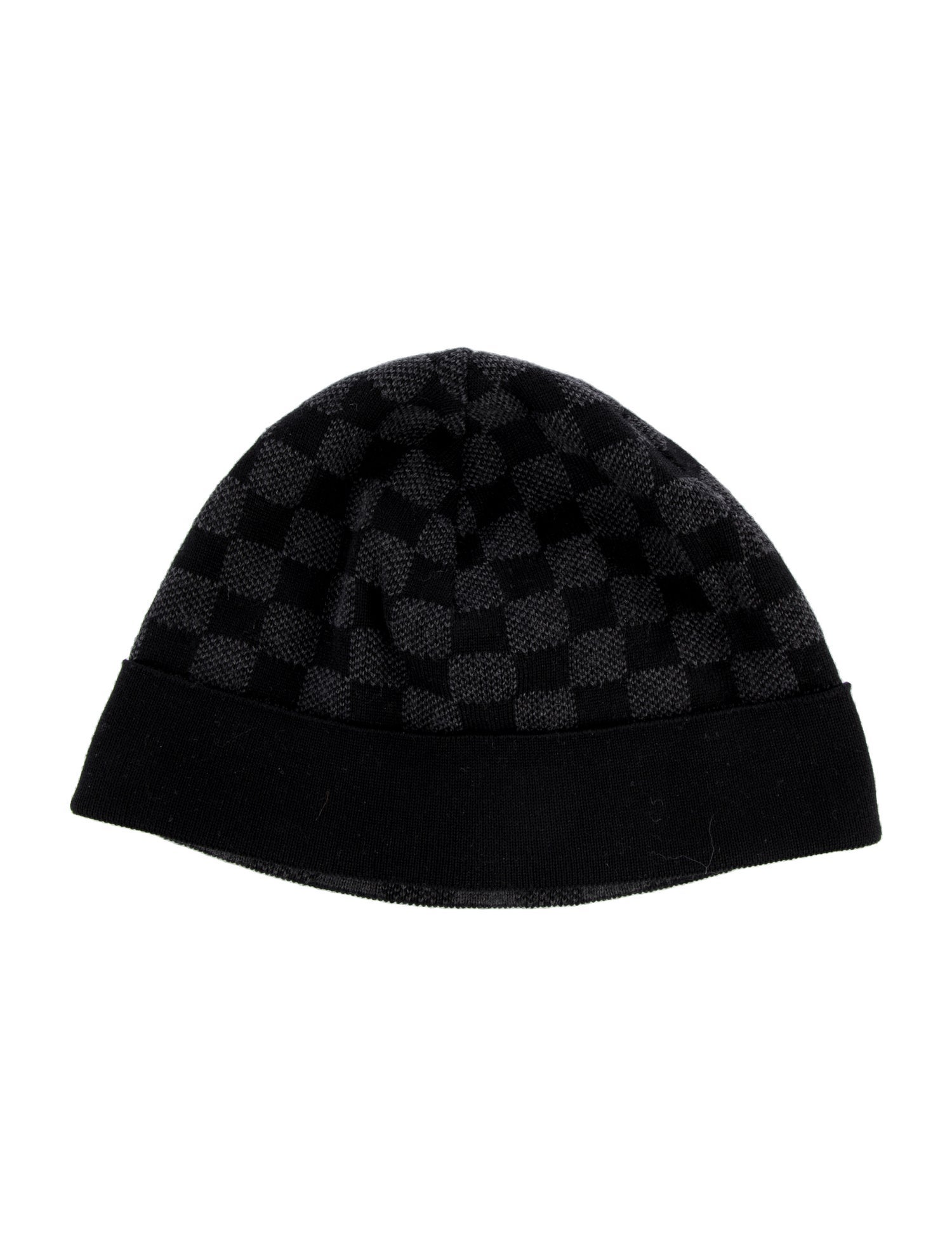 Louis Vuitton Damier Graphite Wool Knitted Beanie