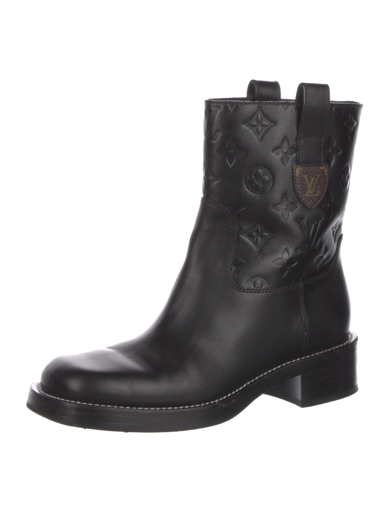 Louis Vuitton LV Monogram Leather Moto Boots