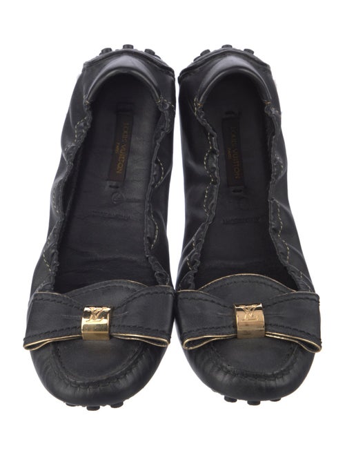 Louis Vuitton Leather Bow Accents Flats