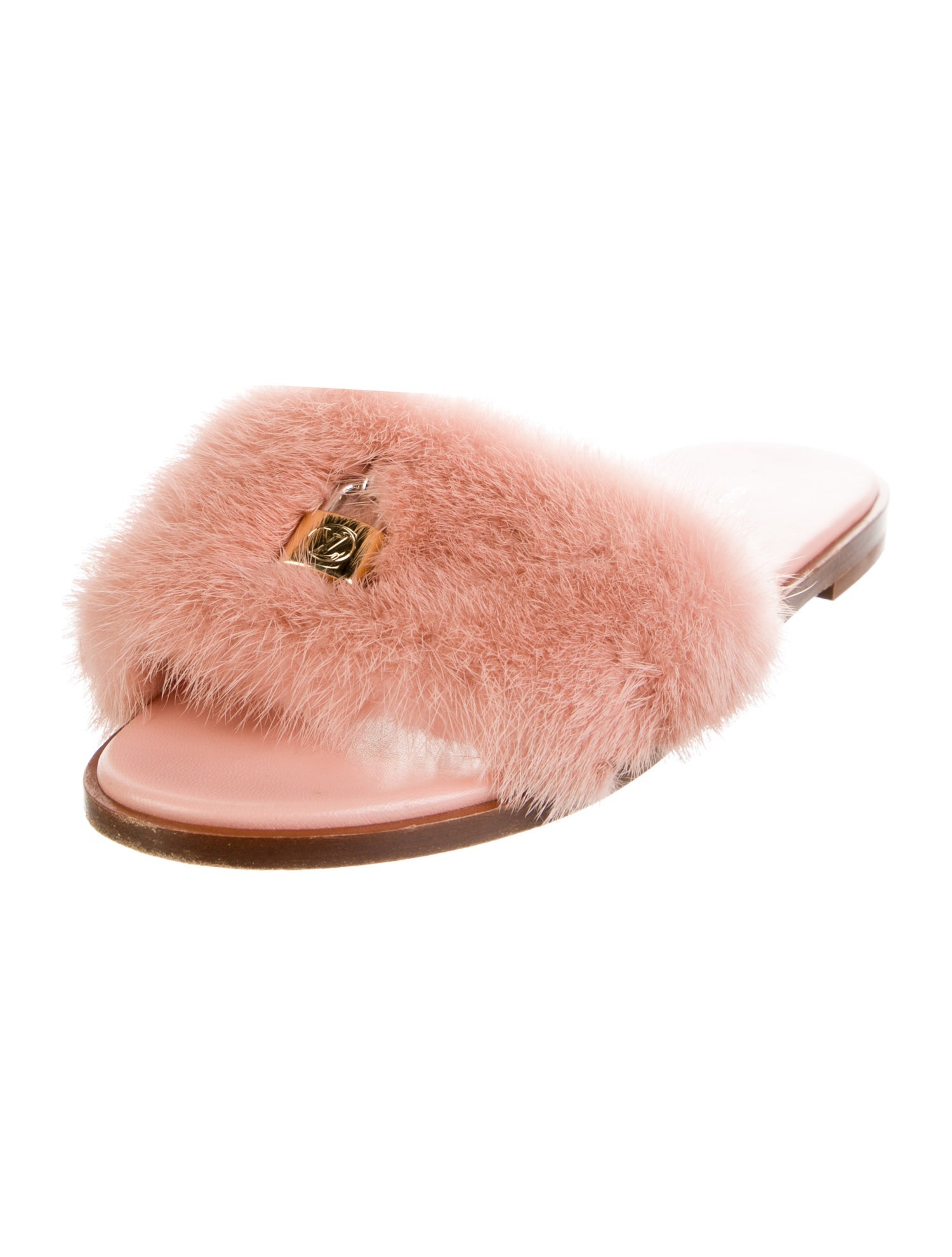 Louis Vuitton LV Monogram Leather Slides