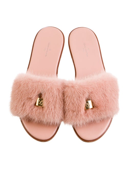 Louis Vuitton LV Monogram Leather Slides