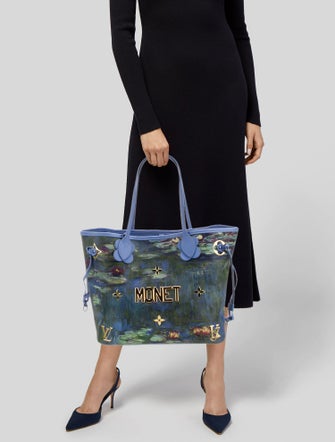 Louis Vuitton LV Monogram Masters Collection Monet Neverfull w/Pouch MM