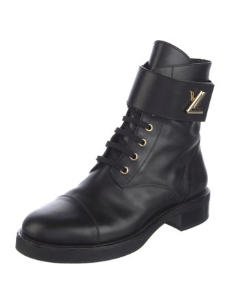 Louis Vuitton Leather Combat Boots