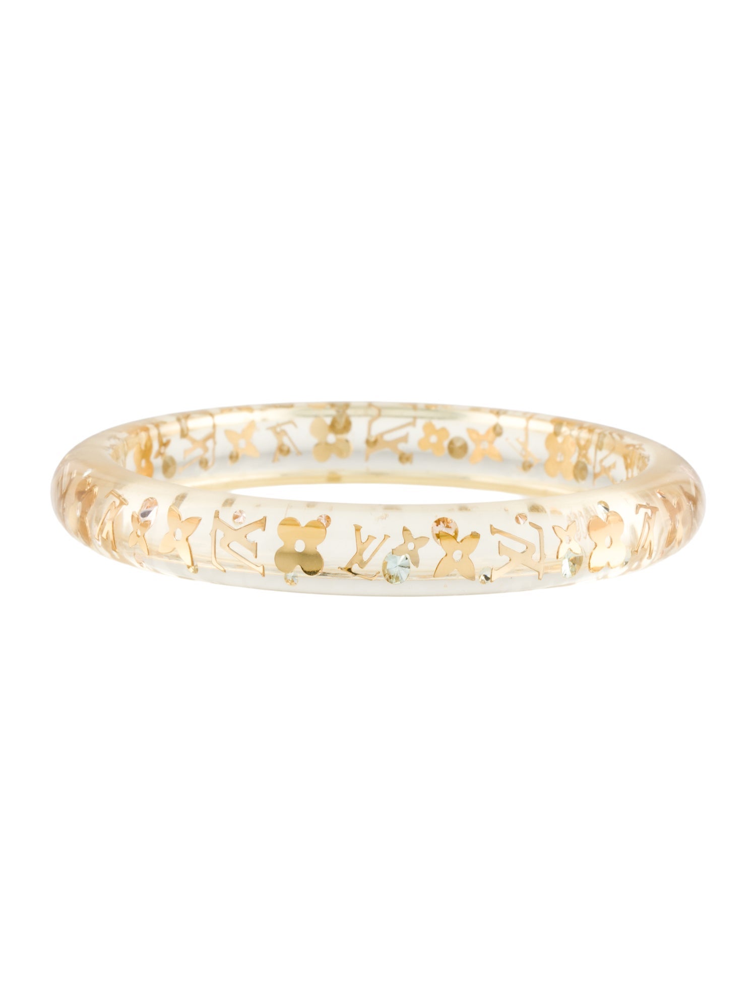 Louis Vuitton Resin & Crystal Inclusion Bangle Bracelet