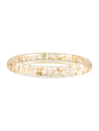 Louis Vuitton Resin & Crystal Inclusion Bangle Bracelet