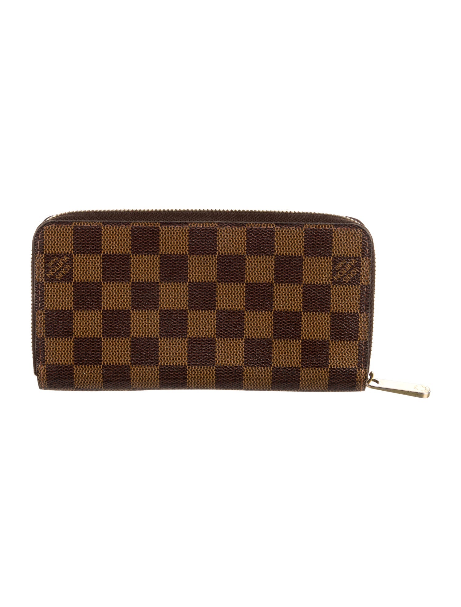 Louis Vuitton 2008 Damier Ebene Pattern Zippy Wallet