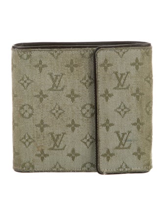 Louis Vuitton 2002 Monogram Mini Lin Pattern Compact Wallet