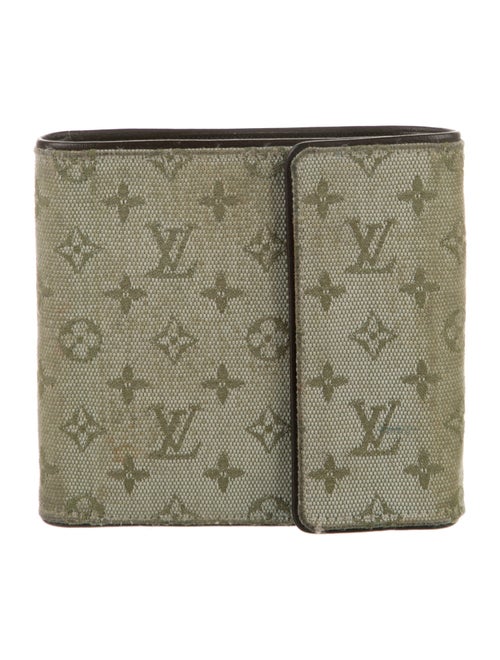 Louis Vuitton 2002 Monogram Mini Lin Pattern Compact Wallet