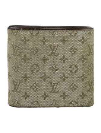 Louis Vuitton 2002 Monogram Mini Lin Pattern Compact Wallet