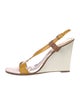 Louis Vuitton Patent Leather Colorblock Pattern Slingback Sandals