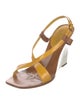 Louis Vuitton Patent Leather Colorblock Pattern Slingback Sandals