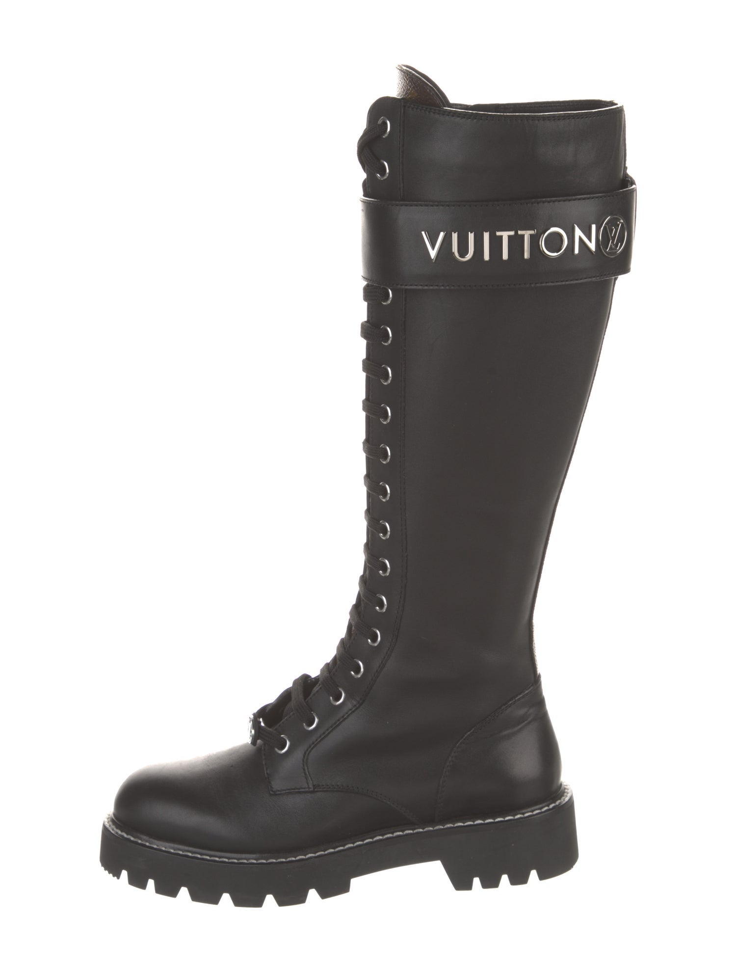 Louis Vuitton LV Monogram Leather Combat Boots