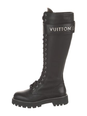 Louis Vuitton LV Monogram Leather Combat Boots