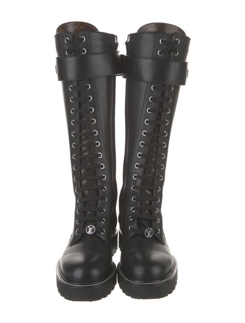 Louis Vuitton LV Monogram Leather Combat Boots