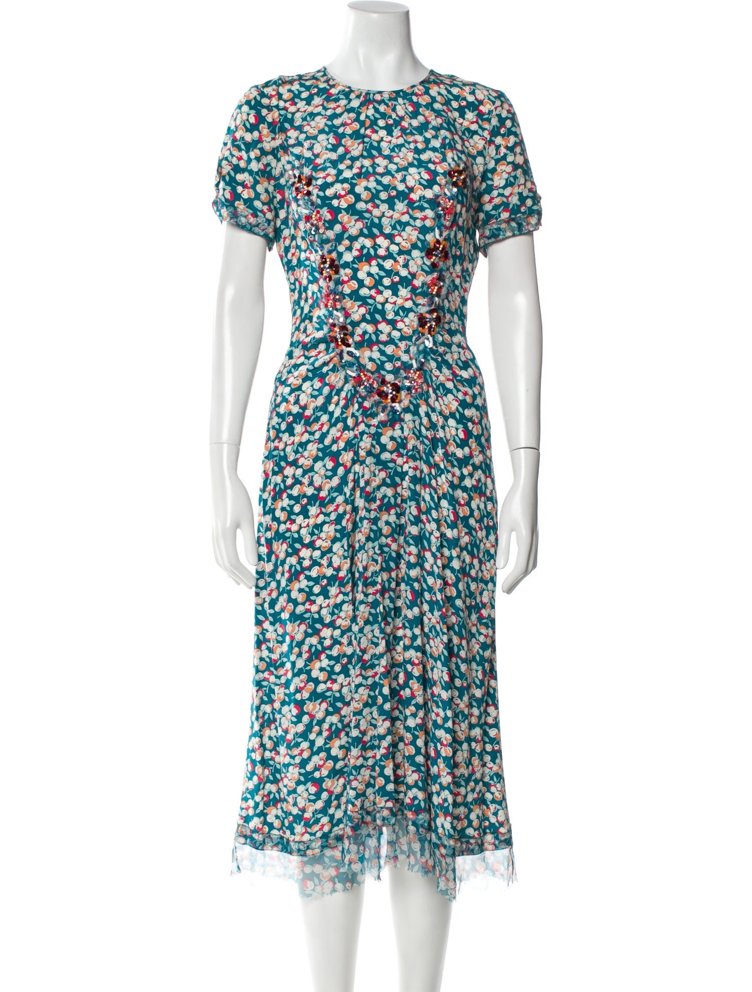 Louis Vuitton Silk Midi Length Dress