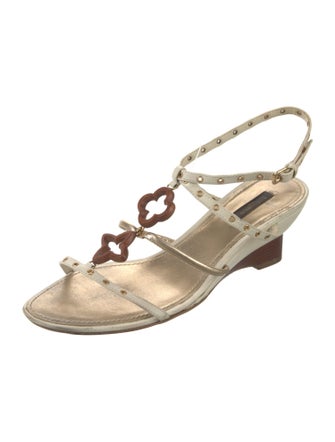 Louis Vuitton Leather T-Strap Sandals