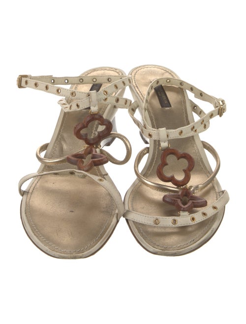 Louis Vuitton Leather T-Strap Sandals
