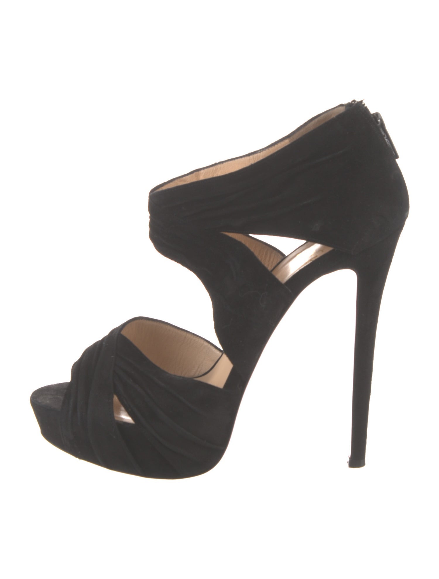 Louis Vuitton Suede Cutout Accent Pumps