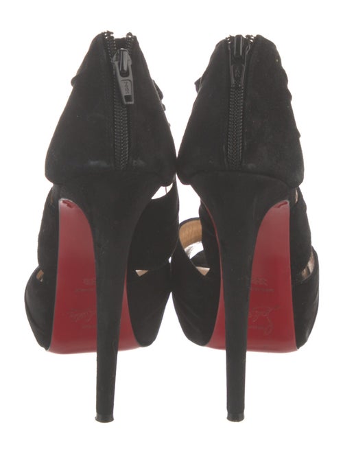 Louis Vuitton Suede Cutout Accent Pumps