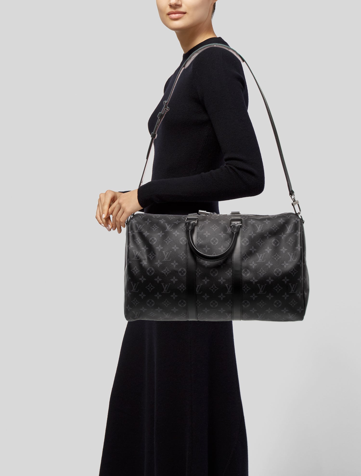 Louis Vuitton Monogram Eclipse Keepall Bandouliere 45