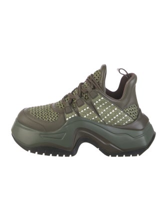 Louis Vuitton Leather Printed Chunky Sneakers